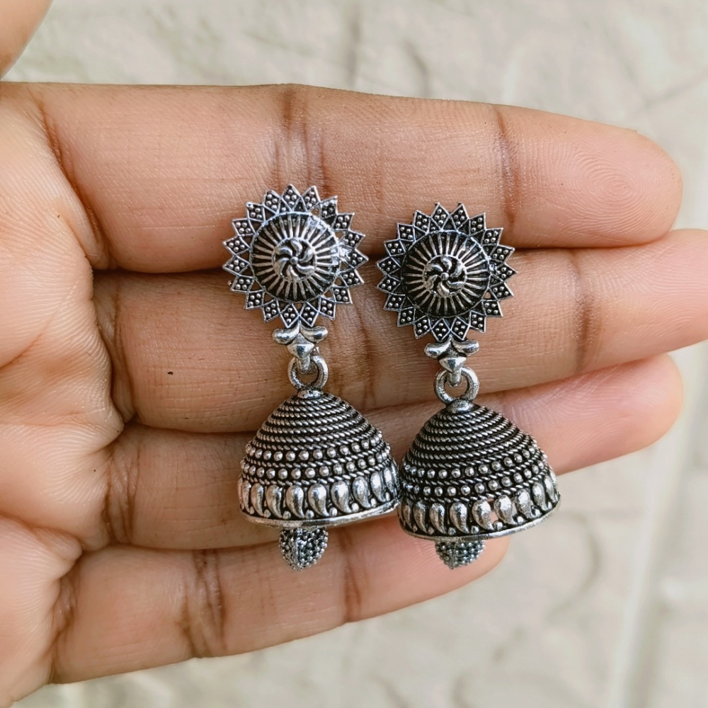 16 Pairs stylish oxidised Earrings set for women - Trendy & Ethnic Jewellery Collection - Image 9