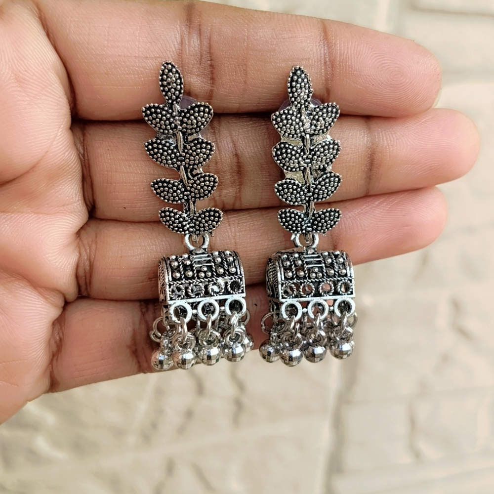 16 Pairs stylish oxidised Earrings set for women - Trendy & Ethnic Jewellery Collection - Image 4