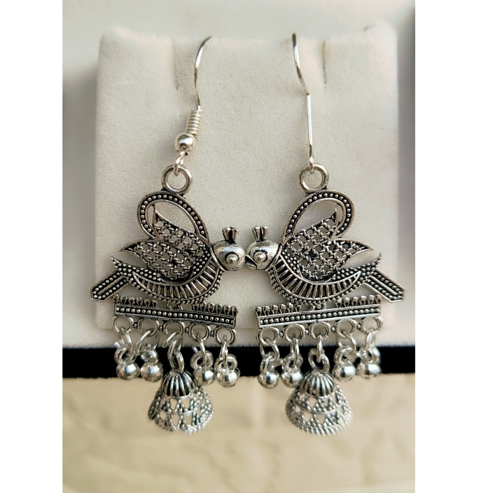16 Pairs stylish oxidised Earrings set for women - Trendy & Ethnic Jewellery Collection - Image 5